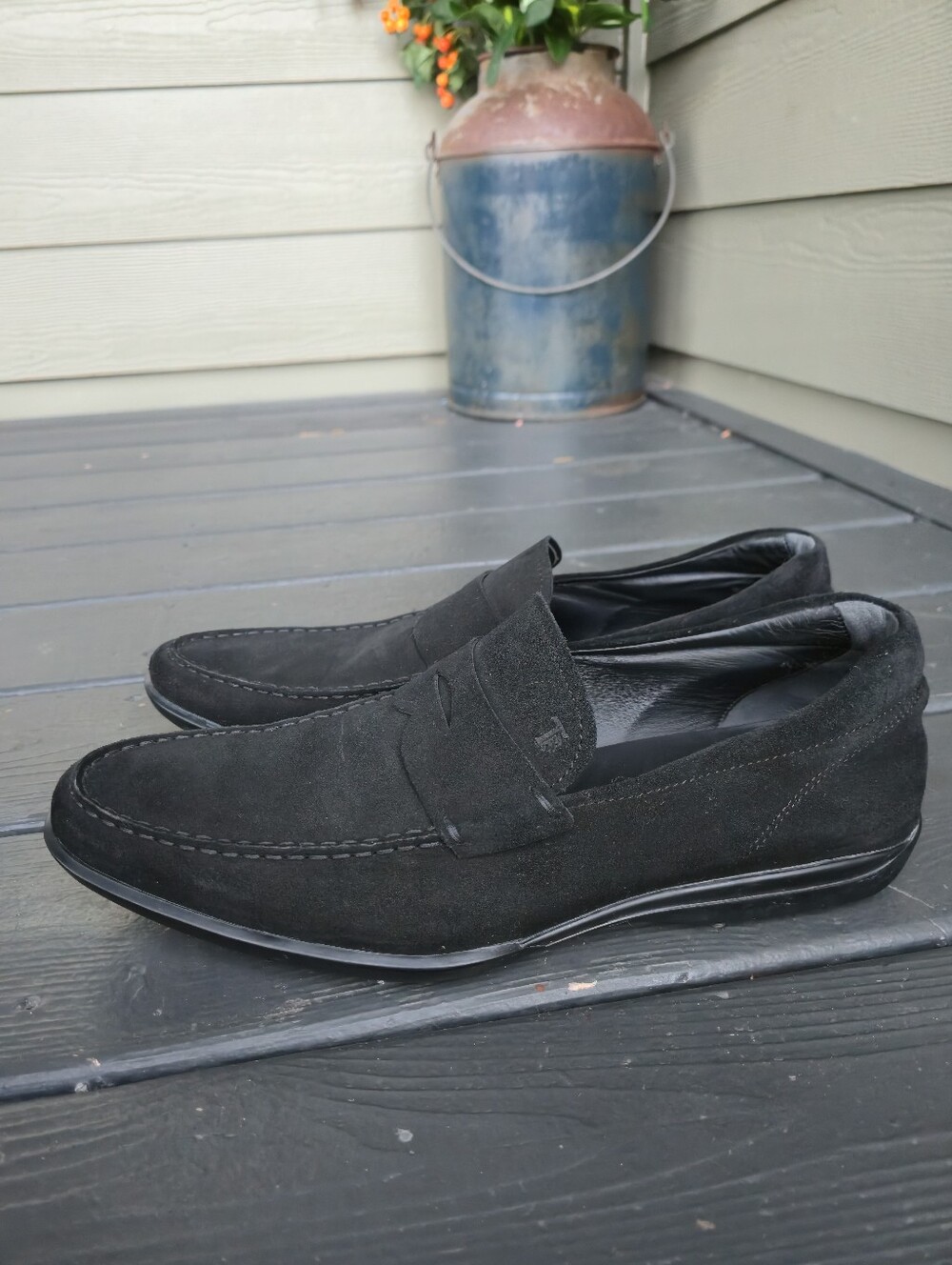 TODs Suede Penny Loafer